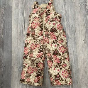 Bib Snowsuit Zip Up Front Adjustable Suspenders 2T